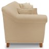 Sofa 2 Lugares Retro Polo 160cm com Almofada Linho Dourado Ezz Dourado - 3