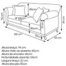 Sofa 2 Lugares Retro Polo 160cm com Almofada Linho Dourado Ezz Dourado - 7