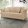 Sofa 2 Lugares Retro Polo 160cm com Almofada Linho Dourado Ezz Dourado - 10