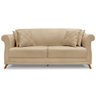 Sofa 2 Lugares Retro Polo 160cm com Almofada Linho Dourado Ezz Dourado - 2