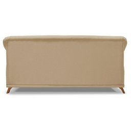 Sofa 2 Lugares Retro Polo 160cm com Almofada Linho Dourado Ezz Dourado - 5