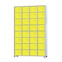 Ver imagem 1 de Armário Roupeiro de Aço para Vestiário 32 Portas Locker Amarelo com Chave