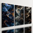 Ver imagem 1 de Kit 3 - Quadro Galaxia Pintura Planeta Universo Mdf Tratado