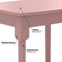Ver imagem 2 de Mesa Infantil com 2 Cadeiras Mariah - Rosa/Azul/Menta