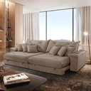 Ver imagem 1 de Sofá Ágata Veludo Dois Módulos de 120cm B25 Meu Sofá Online B002 Veludo Capuccino