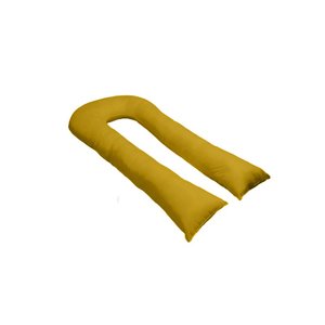 Travesseiro Gigante Formato U 140x70cm Happy Line - Amarelo