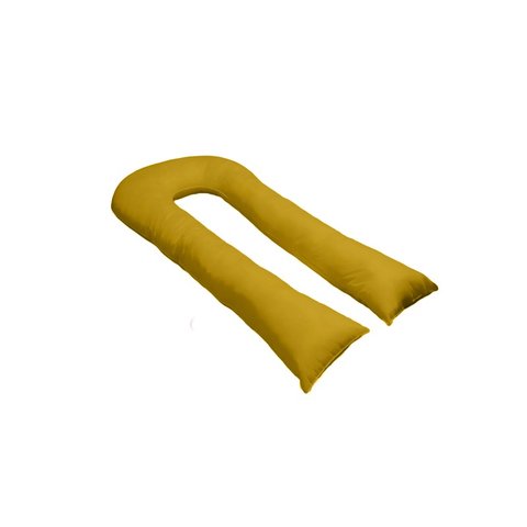 Travesseiro Gigante Formato U 140x70cm Happy Line - Amarelo