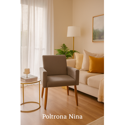 Poltrona e Cadeira Nina para Escritório, Closet, Sala de Jantar e Recepção - Cinza - Jrc Moveis - 1