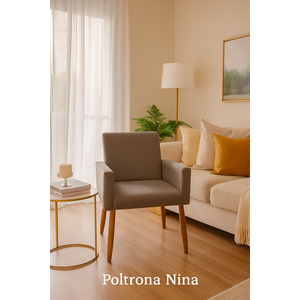 Poltrona e Cadeira Nina para Escritório, Closet, Sala de Jantar e Recepção - Cinza - Jrc Moveis