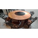 Ver imagem 3 de Conjunto de Mesa 1,60m Madeira Giratória 6 Cadeiras Malbec - Preto