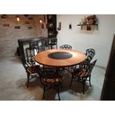 Ver imagem 6 de Conjunto de Mesa 1,60m Madeira Giratória 6 Cadeiras Malbec - Preto