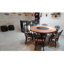 Ver imagem 2 de Conjunto de Mesa 1,60m Madeira Giratória 6 Cadeiras Malbec - Preto