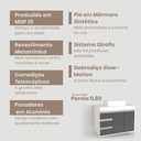 Ver imagem 5 de Gabinete de Banheiro com Pia e Gavetas Pérola 80cm Montado Fimap Branco Grafite
