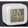 Relógio Digital Despertador Cubo Colorido Luminária Infantil Led 7 Cores com Termômetro Calendário e - 5