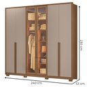 Ver imagem 2 de Guarda Roupa Casal Atacama 6 Portas Moval:Carvalho Fendi