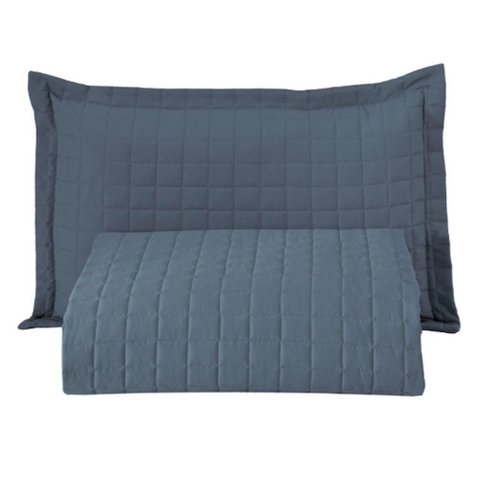 Kit Cobre Leito Colcha Bellini Solteiro Dupla Face Percal 300 Fios Textura Matelassê 2 Peças -