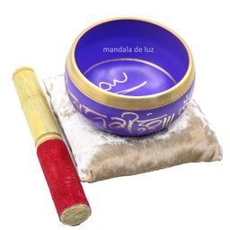 Sino Tigela Tibetana Orin Índia Roxo 10Cm + Almofada - 3