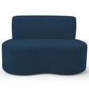 Ver imagem 5 de Sofá 2 Lugares 140cm Orgânico para Sala de Estar Living Larissa L02 Suede Azul Marinho - Lyam Decor