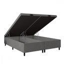 Ver imagem 1 de Base para Cama Box King com Baú 192x203x35 Cinza Portobel Cinza