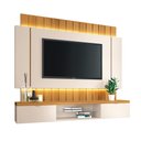 Ver imagem 7 de Painel Home Suspenso 1.8 para TV até 55" Sala de Estar Shawn Off White/Cinamomo G26 - Gran Belo