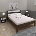Ver imagem 1 de Cama de Casal para Colchão 1,38m Nogal/branco Cm8007 Tecno Mobili