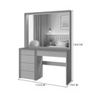 Ver imagem 5 de Camarim Prime 5 Gavetas com Espelho LED MDF Off White Mavaular Móveis