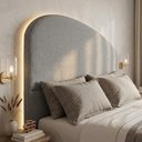 Ver imagem 2 de Cabeceira Cama Box Queen Colli 160cm Estofada Orgânica Moderna Linho Cinza - Desk Design