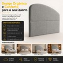 Ver imagem 3 de Cabeceira Cama Box Queen Colli 160cm Estofada Orgânica Moderna Linho Cinza - Desk Design