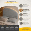 Ver imagem 5 de Cabeceira Cama Box Queen Colli 160cm Estofada Orgânica Moderna Linho Cinza - Desk Design