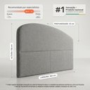 Ver imagem 4 de Cabeceira Cama Box Queen Colli 160cm Estofada Orgânica Moderna Linho Cinza - Desk Design