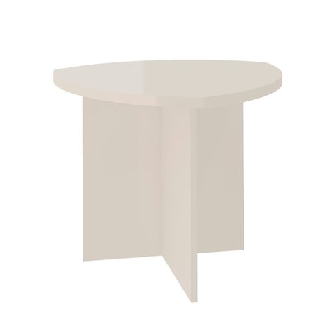 Mesa Lateral Elegante para Sala de Estar com Estilo Contemporaneo Off White Artely Delta