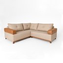 Ver imagem 2 de Sofá 4 Lugares 1,77x1,77m Canto Leona Plus Bom Pastor Linho Bege/caramelo