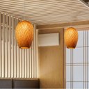 Ver imagem 2 de Kit 2 Lustres Pendente Java White Arrow em Bambu Natural – 40x20 Cm