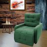 Poltrona Retratil e Reclinavel com Rodape Regulavel Sala Quarto Amamentação Azera Verde - 1
