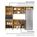 Ver imagem 7 de Cozinha Completa Modulada 4 Peças 10 Portas 2 Gavetas Salvador Bege/Cinamomo/Grafite