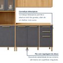 Ver imagem 5 de Cozinha Completa Modulada 4 Peças 10 Portas 2 Gavetas Salvador Bege/Cinamomo/Grafite