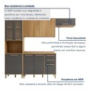Ver imagem 6 de Cozinha Completa Modulada 4 Peças 10 Portas 2 Gavetas Salvador Bege/Cinamomo/Grafite
