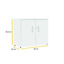 Ver imagem 2 de ARMÁRIO BAIXO 2 PORTAS PANDIN P25 - BRANCO AB700P25