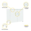 Ver imagem 3 de ARMÁRIO BAIXO 2 PORTAS PANDIN P25 - BRANCO AB700P25