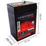 Kit Bateria 6v 4,5ah Unipower + Carregador 6v 900mah Led Moto Carrinho - 2