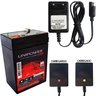 Kit Bateria 6v 4,5ah Unipower + Carregador 6v 900mah Led Moto Carrinho - 1