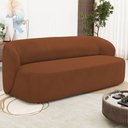 Ver imagem 2 de Sofá 2 Lugares Orgânico para Sala de Estar Living 170cm Heidy F04 Veludo Telha - Lyam Decor