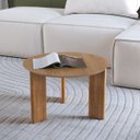 Ver imagem 1 de Mesa de Centro Orgânica 60cm Chanfrada Pé Madeira 28019 Artesano