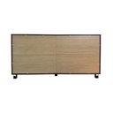 Ver imagem 3 de Aparador Buffet 4 Portas de Vidro Ditália R-638 Cor:riviera Preto