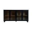 Ver imagem 1 de Aparador Buffet 4 Portas de Vidro Ditália R-638 Cor:riviera Preto
