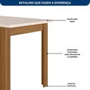 Ver imagem 5 de Conjunto Sala de Jantar Mesa Bellagio 150cm com 6 Cadeiras Clara Yescasa Carvalho/Off White