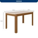 Ver imagem 3 de Conjunto Sala de Jantar Mesa Bellagio 150cm com 6 Cadeiras Clara Yescasa Carvalho/Off White