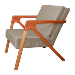 Kit 2 Poltronas Decora Monalisa Suede Capuccino - Malta Decor - 5