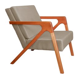 Kit 2 Poltronas Decora Monalisa Suede Capuccino - Malta Decor - 3