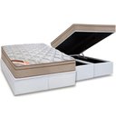 Ver imagem 1 de Cama Box Baú Queen: Colchão Molas Ensacadas Castor Pocket Revolution Híbrido + Base White(158x198